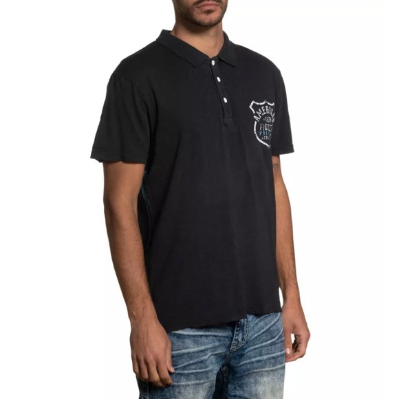 AMERICAN FIGHTER Men's Polo S/S BALTIMORE Premium - Picture 6 of 8
